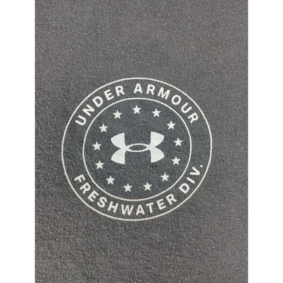 Under Armour Freshwater Division Bass T-Shirt Loose Fit Gray Men's Sz.XXL - Picture 5 of 7